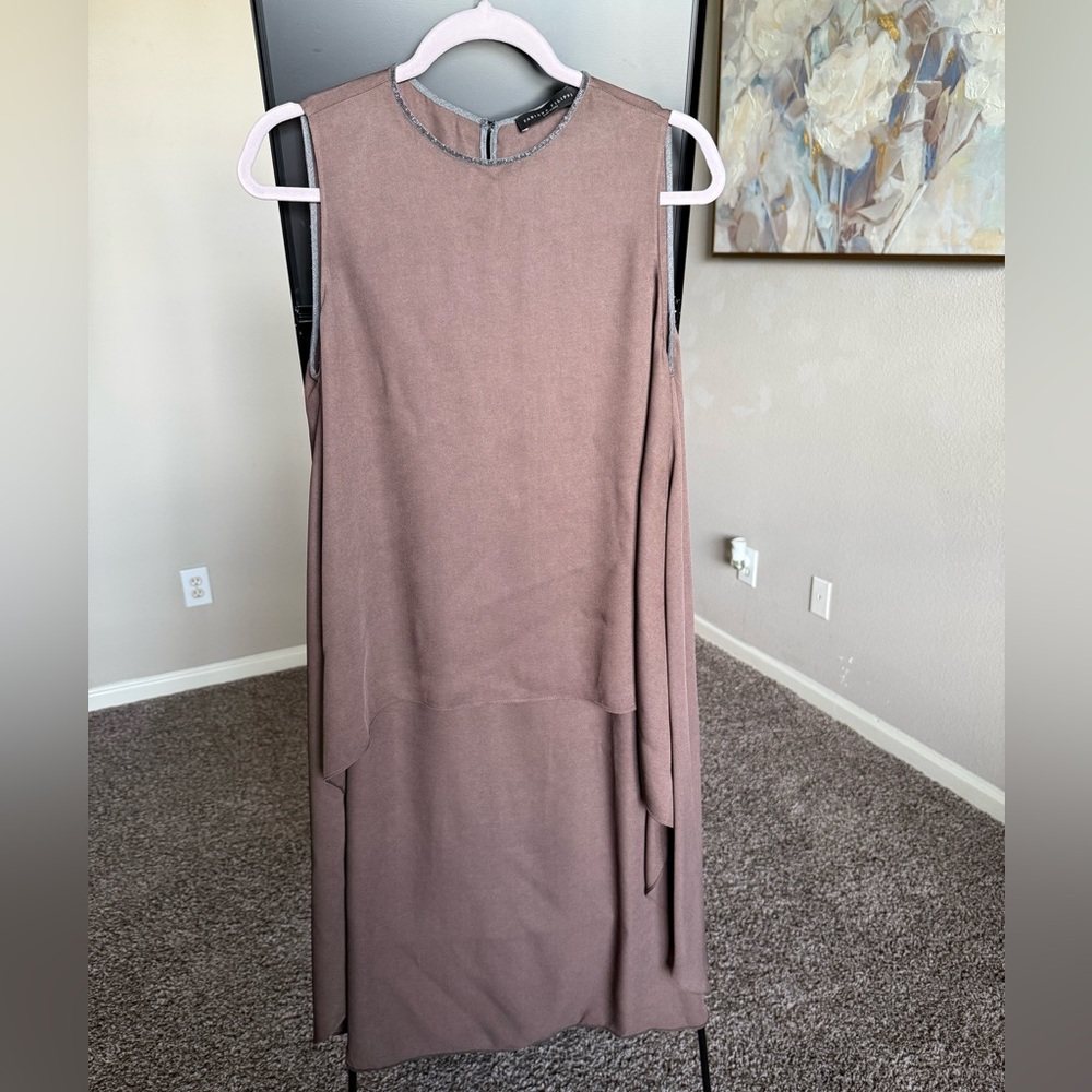 Fabiana Filippi Elegant Sleeveless Brown Blouse